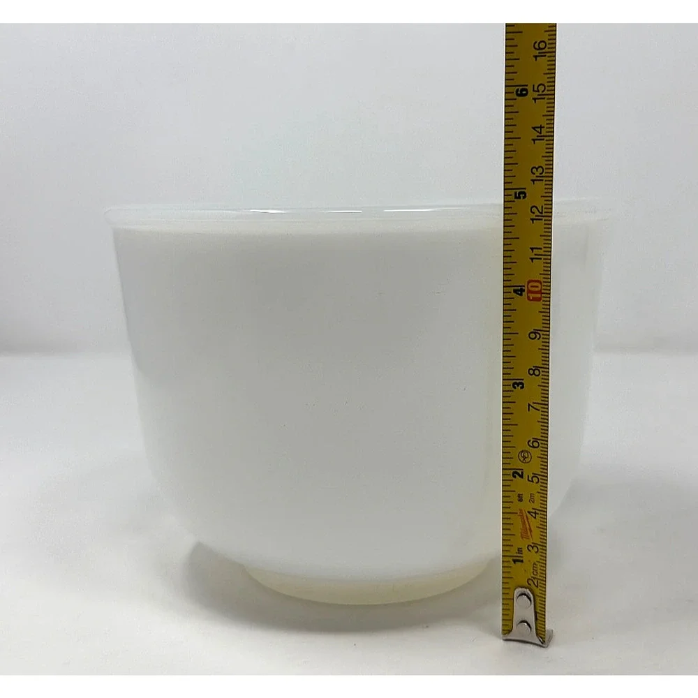 Glasbake for Sunbeam White Milk Glass Mixing Bowl Pour Spout 6.5